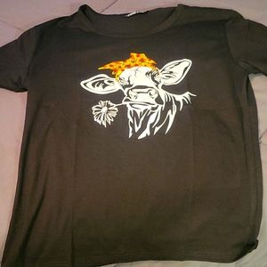 Brand new shein cow t shirt